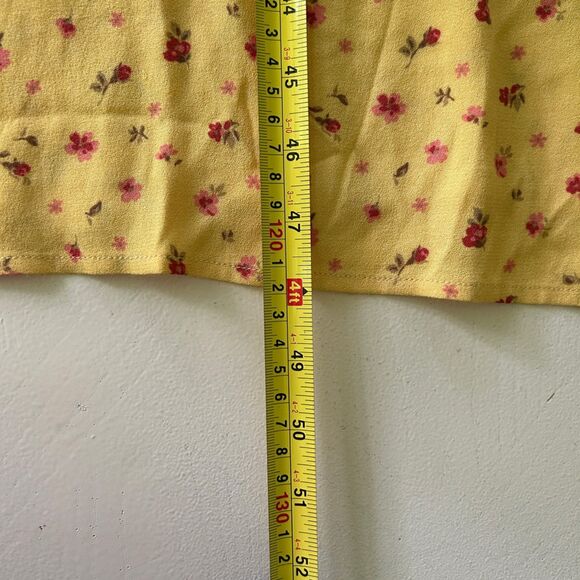 Reformation Crimini, Gwen Yellow Floral Print, Midi Slip Dress (8) Leg Slit - Picture 11 of 14